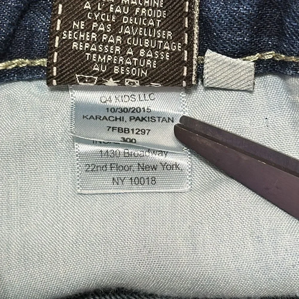7 For All Mankind Slimmy Straight Leg Jeans Blue Size 12 Preppy Streetwear